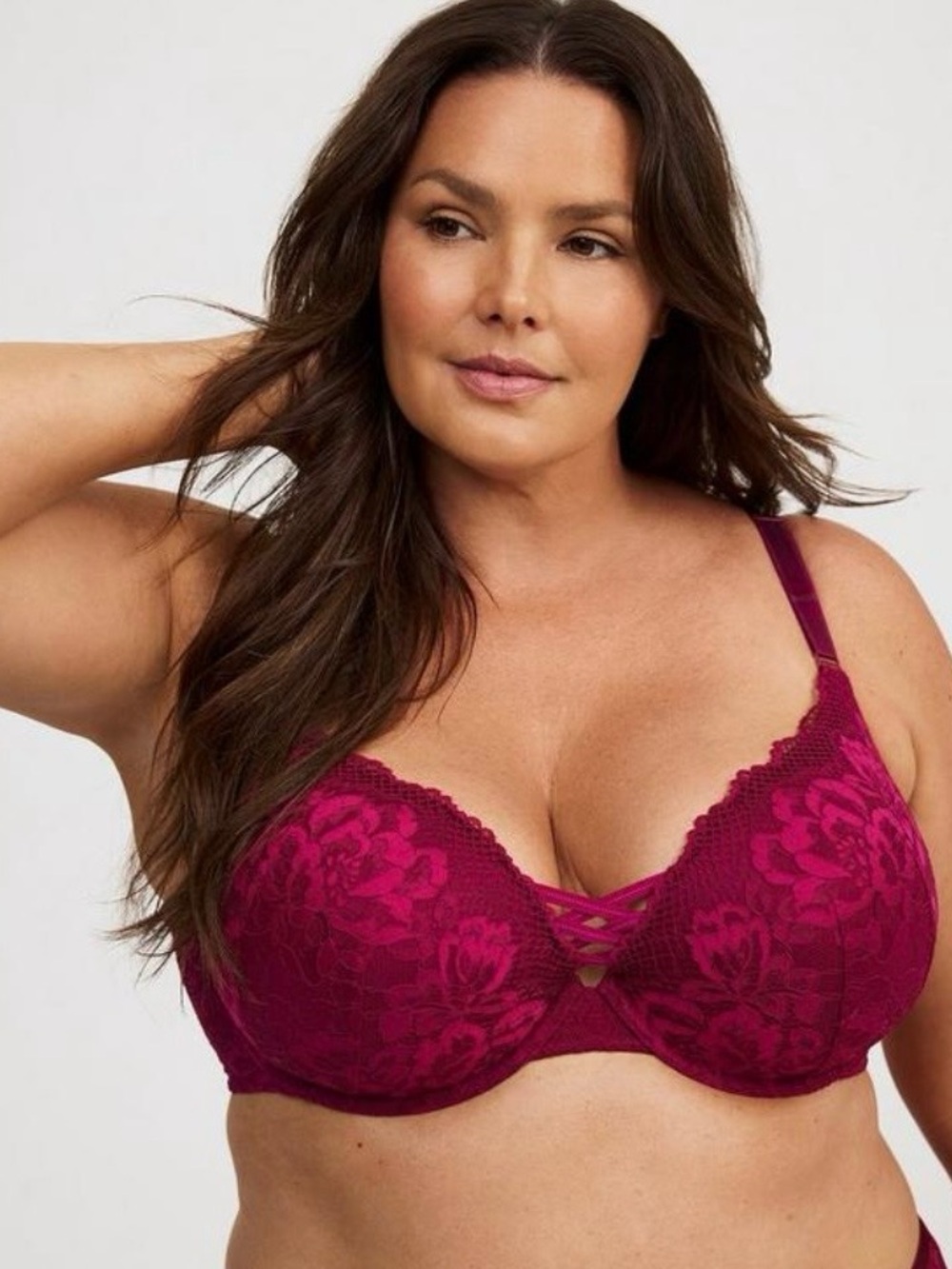 Torrid XO Plunge Push Up Bra in Berry - Size 46DDD - NWT!